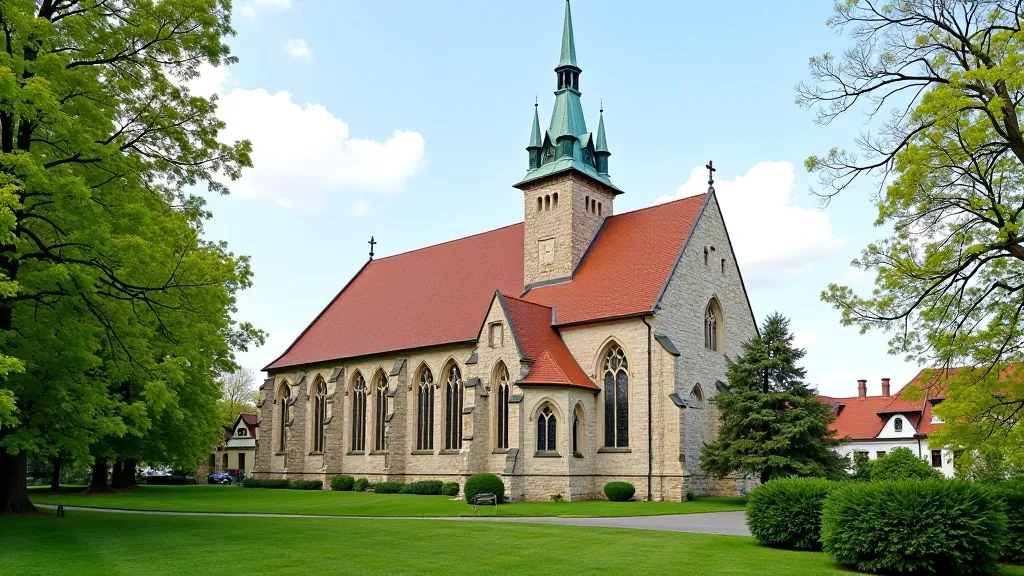 Bazilika sv. Prokopa v Třebíči s gotickou architekturou