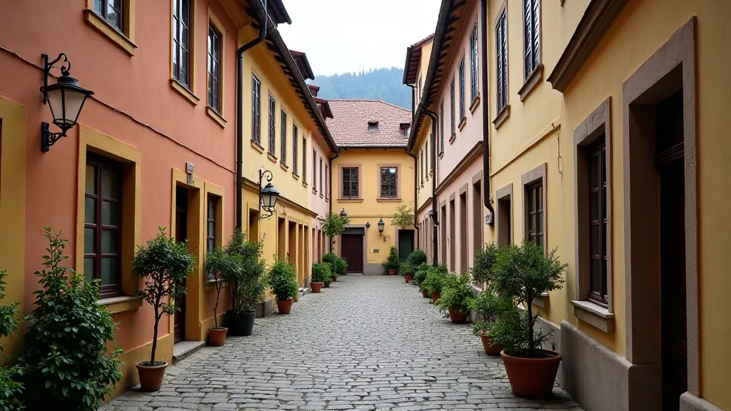 Třebíčská židovská čtvrť s historickými domy